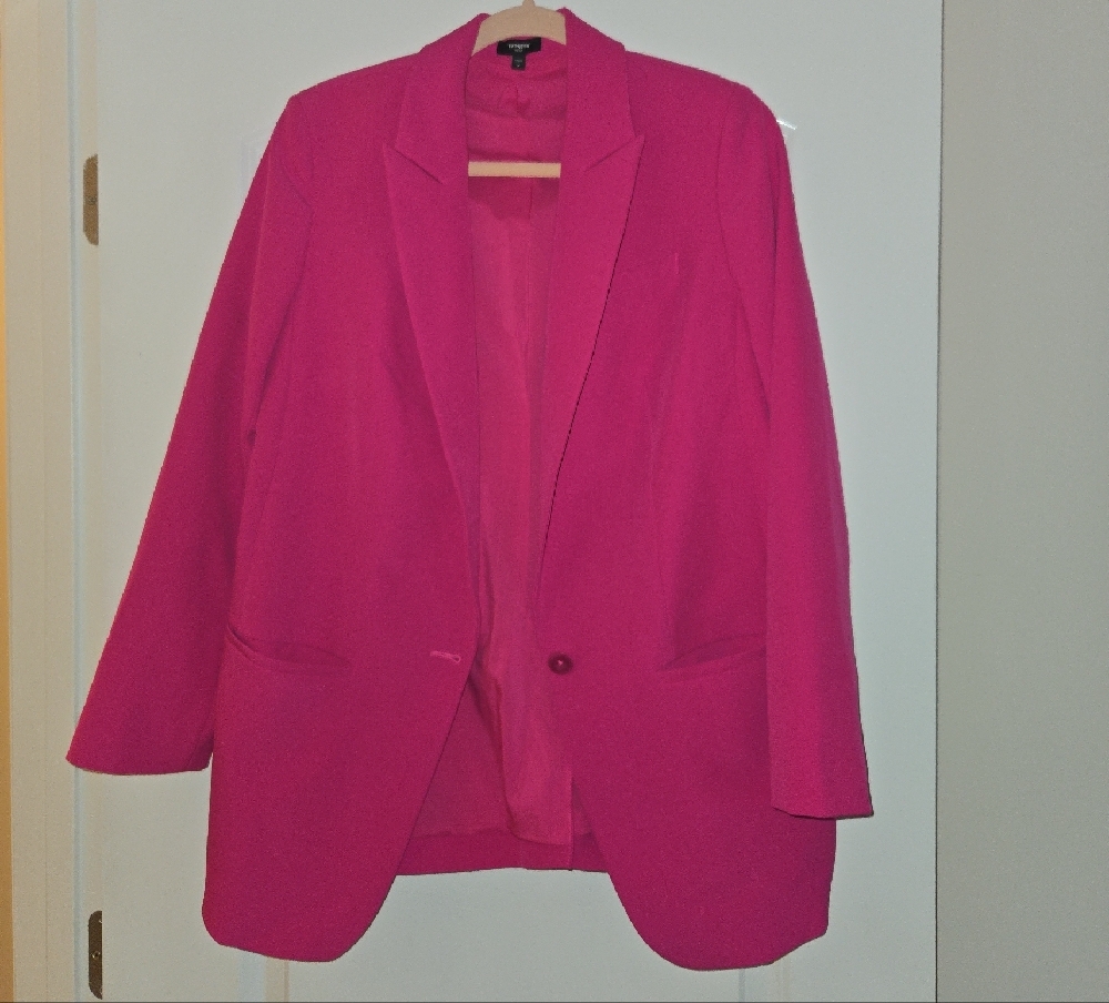 Express Vibrant Pink Women's Blazer - Picture 3 of 4